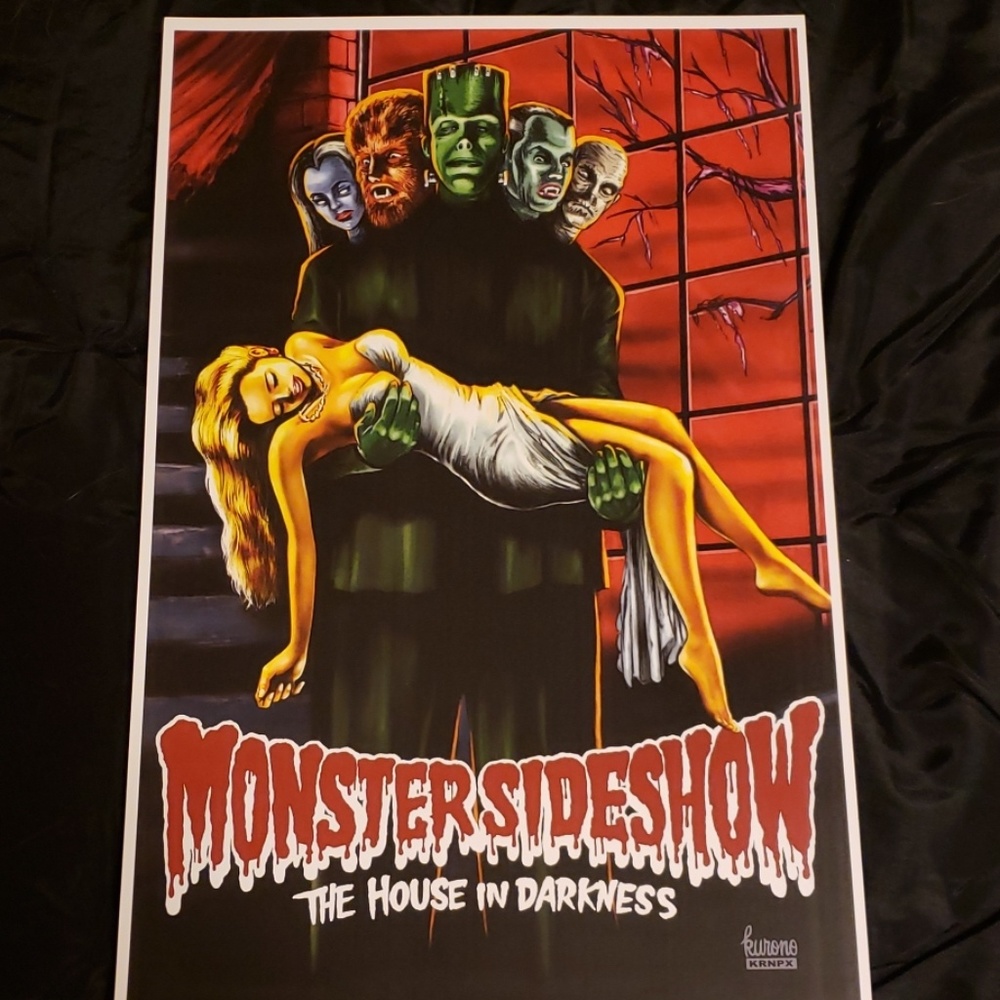 Too Fast Monster Sideshow The House Of Darkness 11"x17" Tattoo Art Lithograph